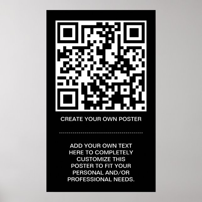 anpassbarer QR-Code Poster (Vorne)