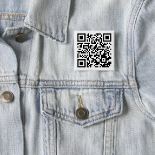 Anpassbarer QR-Code-Quadratknopf für jeden Zweck Button