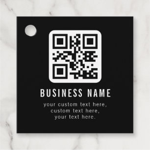Anpassbarer QR-Code und bearbeitbarer Textdesign Geschenkanhänger