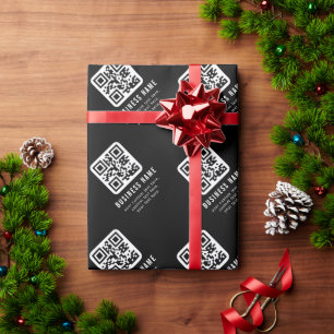 Anpassbarer QR-Code und bearbeitbarer Textdesign Geschenkpapier