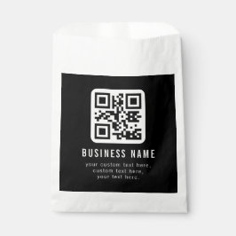 Anpassbarer QR-Code und bearbeitbarer Textentwurf Geschenktütchen