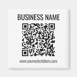 Anpassbarer QR-Code und Geschäftsname Magnet