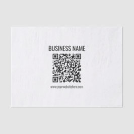 Anpassbarer QR-Code und Geschäftsname Seidenpapier