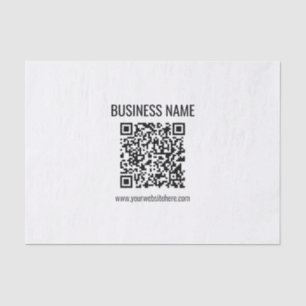 Anpassbarer QR-Code und Geschäftsname Seidenpapier