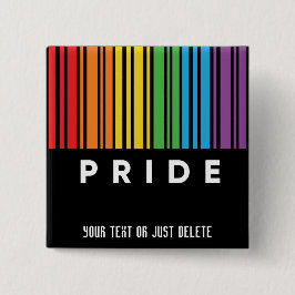 Anpassbarer Regenbogen-Barcode LGBTQIA+ Button