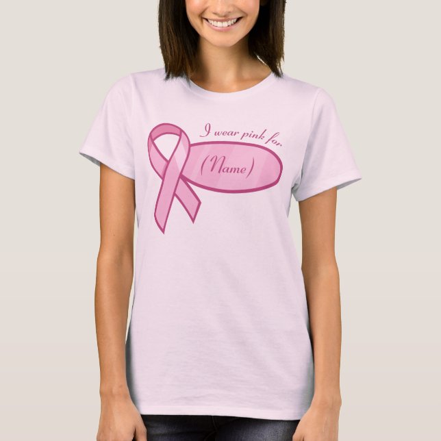 Anpassbarer rosafarbener T - Shirt (Vorderseite)