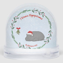 Anpassbarer Schneeball - Schlafender Flusspferd