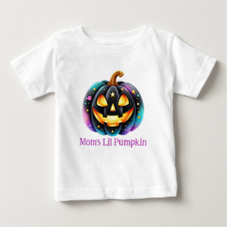 Anpassbarer schwarzer Jack o'Lantern Baby T-shirt