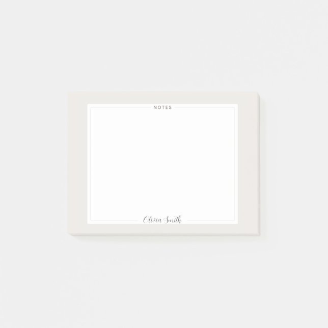 Anpassbarer Skriptname Personalisierung Geschenk Post-it Klebezettel (Vorderseite)