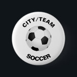 Anpassbarer Soccer Button<br><div class="desc">Anpassbare Fußballtasten. Text und Bild können auf diesem Produkt bearbeitet oder gelöscht werden.</div>