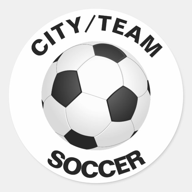 Anpassbarer Soccer Runder Aufkleber (Vorderseite)