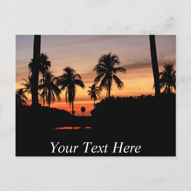 Anpassbarer Sonnenuntergang in Florida Postkarte (Vorderseite)