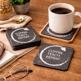 Anpassbarer Spruch Kaffee Unterrichten Wiederholen Getränkeuntersetzer
