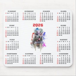 Anpassbarer süßer Blue Heeler Hund Kalender  Mousepad