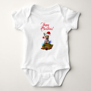 Anpassbarer Süßer Chihuahua Hund Yappy Weihnachten Baby Strampler