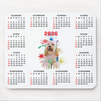 Anpassbarer süßer Cockapoo-Hundekalender Mousepad