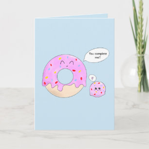 Anpassbarer süßer Donut-Spruch, du machst mich kom Karte