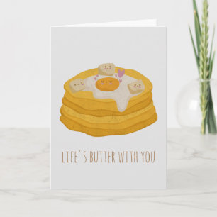 Anpassbarer süßer Pfannkuchen mit Ei und Butter