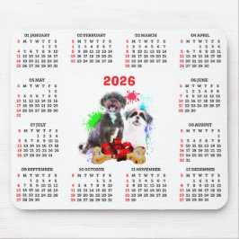 Anpassbarer süßer Shih Tzu-Hundekalender   Mousepad