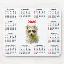 Anpassbarer süßer Westie-Hundekalender