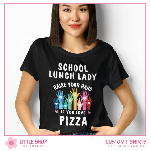 Anpassbarer Tag für Pizza der Schulsekretärin für  T-Shirt