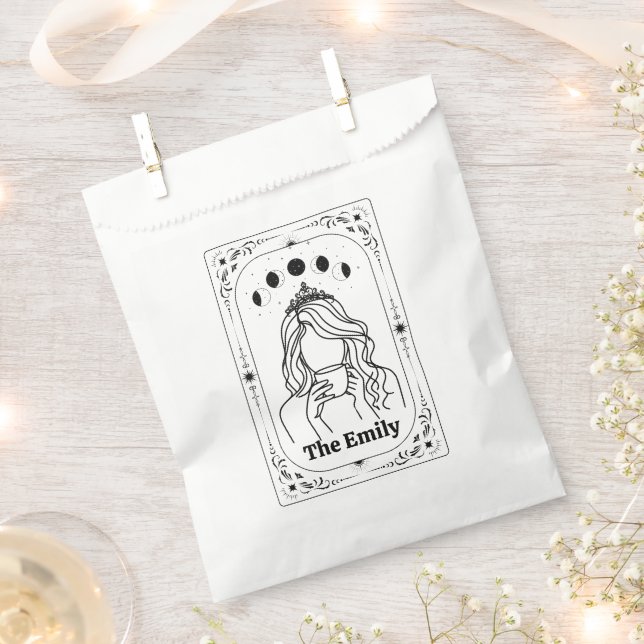 Anpassbarer Tarotkarten-Name Sternzeichen Astrolog Geschenktütchen (Ausgeschnitten)