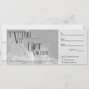 Anpassbarer Tattoo-Geschenkgutschein Einladung