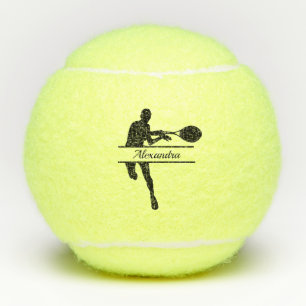 Anpassbarer Tennisspieler mit personalisiertem Nam Tennisbälle