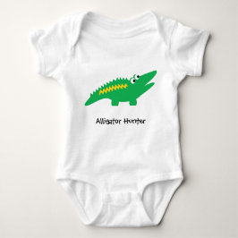 Anpassbarer Text Alligator Baby Strampler