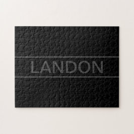 Anpassbarer Text | Bold Modern Black & Dark Gray