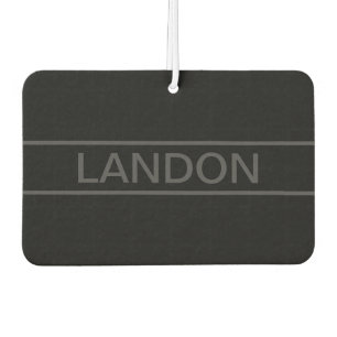 Anpassbarer Text Bold Modern Black & Dark Gray Autolufterfrischer