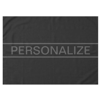 Anpassbarer Text | Bold Modern Black & Dark Gray Tischdecke