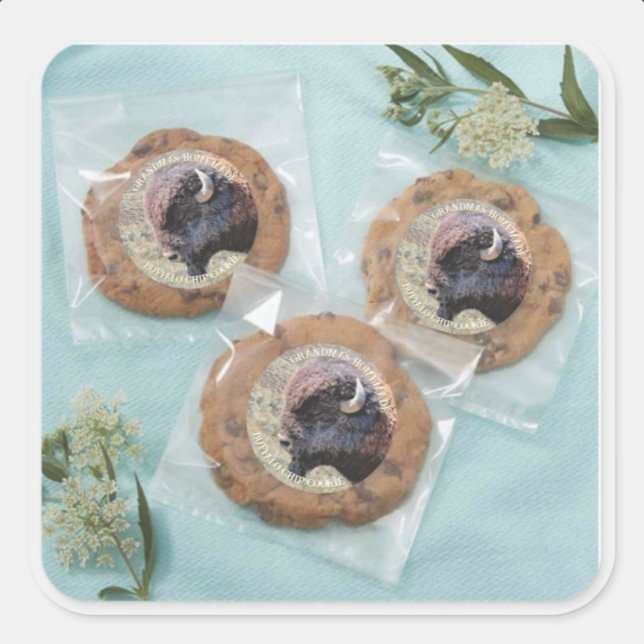 Anpassbarer Text Buffalo Chip Cookie Aufkleber (Von Creator hochgeladen)
