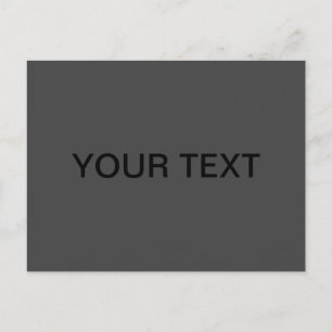 Anpassbarer Text Fett Modernes Schwarz & Dunkelg Postkarte