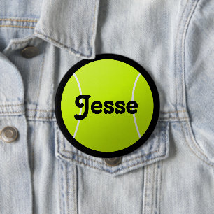 Anpassbarer Text-Tennis-Ball für Spieler und Fans Button