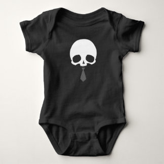 Anpassbarer Totenkopf mit Krawatte Baby Strampler