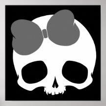 Anpassbarer Totenkopf mit Schleife