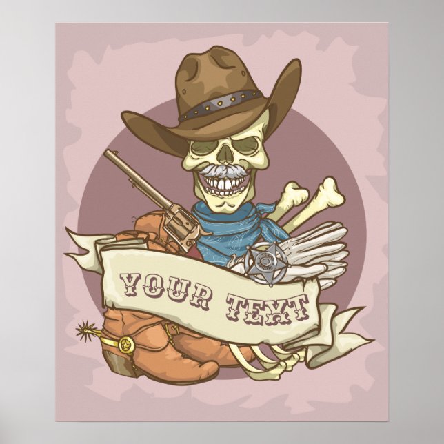 Anpassbarer Totenkopf Poster (Vorne)
