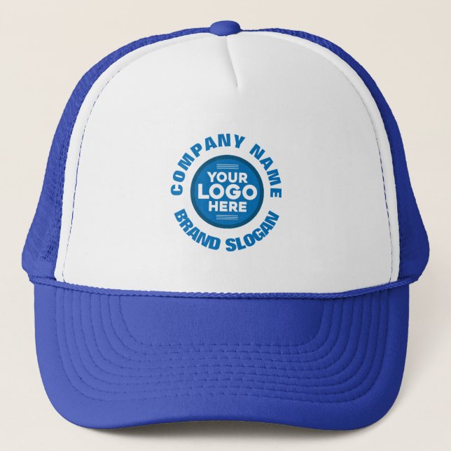 Anpassbarer Truckerhut mit Firmennamen und Logo Truckerkappe (Vorderseite)