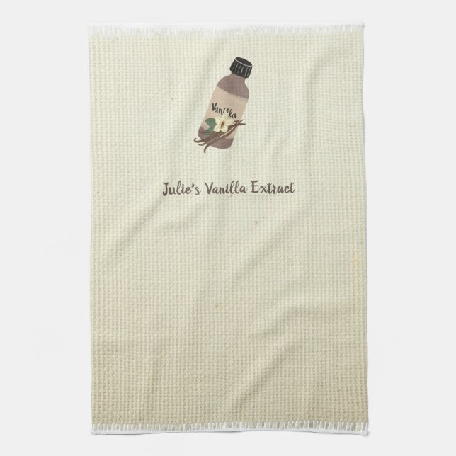 Anpassbarer Vanilla Extract Maker Geschirrtuch (Vertikal)
