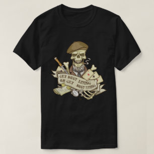 Anpassbarer Vintage-Totenkopf T-Shirt