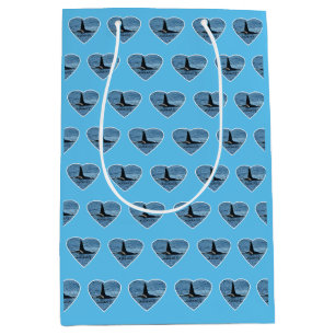 Anpassbarer Wassermann Orca Schwertwal Himmelblau Mittlere Geschenktüte