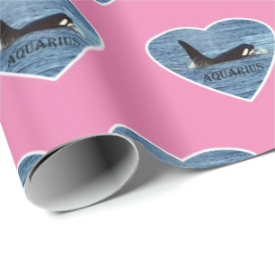 Anpassbarer Wassermann Schwertwal Rosa Geschenkpapier