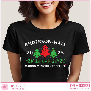 Anpassbarer Weihnachtsbaum für die Familie T-Shirt