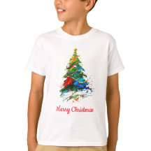 Anpassbarer Weihnachtsbaum-Ölgemälde-Child