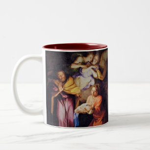 Anpassbarer Weihnachtsgebetsbecher Zweifarbige Tasse