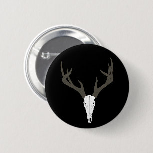 Anpassbarer Weißwedelhirsch-Schädel Button