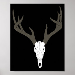 Anpassbarer Weißwedelhirsch-Schädel Poster