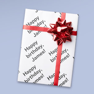 Anpassbarer wiederholender Alles Gute zum Geburtst Geschenkpapier