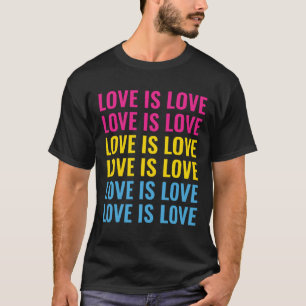 Anpassbarer wiederholender Text LGBTQ Pansexuelle T-Shirt